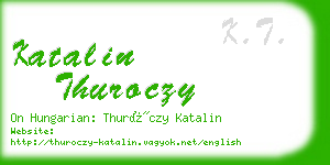 katalin thuroczy business card